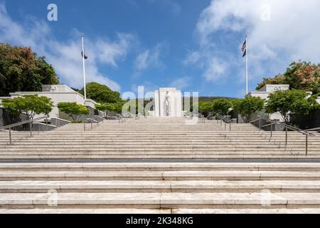 National Memorial Cemetery of the Pacific, Honolulu, Oahu, Hawaii, USA, Nordamerika Stockfoto