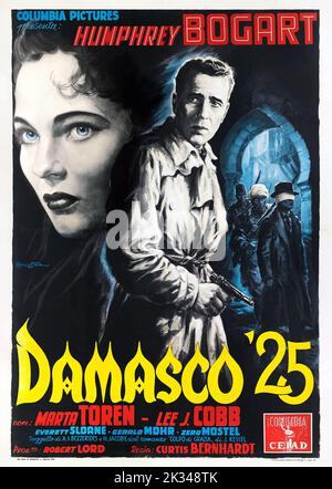 Vintage Italienisches Filmplakat - Siroco - 1951 amerikanischer Film noir Regie: Curtis Bernhardt Stockfoto