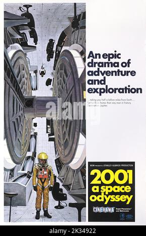 Vintage 1960s Filmposter - 2001: A SPACE ODYSSEY. Jahr: 1968. Regie: STANLEY KUBRICK. Kredit: M.G.M. Stockfoto