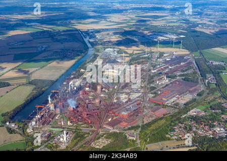 Luftaufnahme des Stahlwerks der Salzgitter AG, Niedersachsen, Deutschland Stockfoto