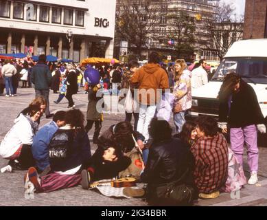 Ruhrgebiet. Der Ruhr 90. Ostermarsch am 16. 4. 1990 in Dortmund Stockfoto