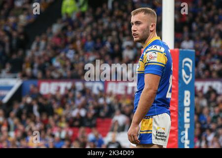 Manchester, Großbritannien. 24. September 2022. Jarrod O'Connor #24 von Leeds Rhinos während des 25. Betfred Super League Grand Final Matches St Helens gegen Leeds Rhinos in Old Trafford, Manchester, Großbritannien, 24.. September 2022 (Foto von David Greaves/Nachrichtenbilder) in Manchester, Großbritannien am 9/24/2022. (Foto von David Greaves Fotos/ Via/News Images/Sipa USA) Quelle: SIPA USA/Alamy Live News Stockfoto