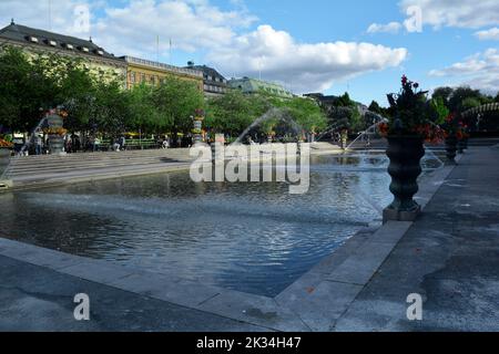 Stockholm, Schweden, September 2022: King's Garden (Kungsträdgården) öffentlicher Park. Stockfoto