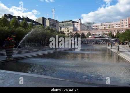 Stockholm, Schweden, September 2022: King's Garden (Kungsträdgården) öffentlicher Park. Stockfoto