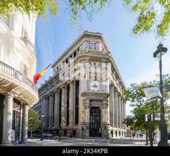 Madrid, Spanien, September 2022. Außenansicht des Cervantes-Instituts im Stadtzentrum Stockfoto