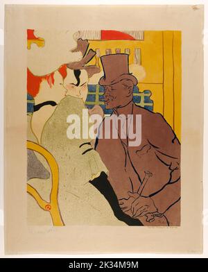 Der Engländer im Moulin Rouge. Henri de Toulouse-Lautrec. 1892. Lithographie in sechs Farben auf Büttenpapier gedruckt; zweiter Zustand von zwei. Stockfoto