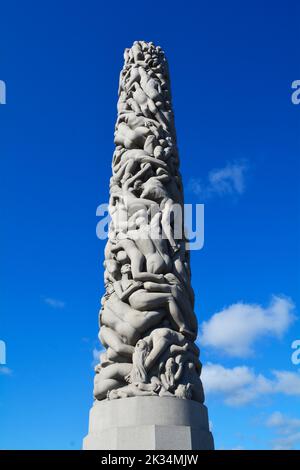 Oslo, Norwegen, September 2022: Frogner Park, ein Park voller Skulpturen des norwegischen Bildhauers Gustav Vigeland. Stockfoto