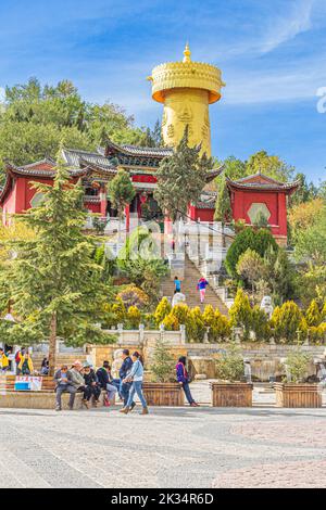 Landschaft des Guishan Parks in der Altstadt von Shangri-la Tibet, China Stockfoto