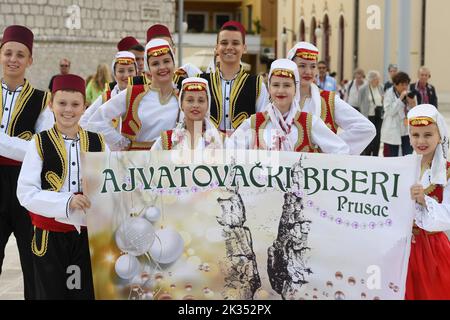 Internationales Folklore-Festival für Kinder, das am 24. September 2022 in Sibenik, Kroatien, stattfindet. Foto: Hrvoje Jelavic/PIXSELL Stockfoto