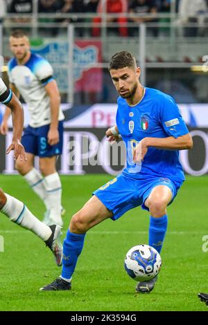 San Siro Stadium, Mailand, Italien, 23. September 2022, Italiens Jorgeinha während des Fußballspiels der UEFA Nations League zwischen Italien und England Stockfoto