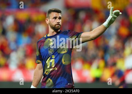 Während der UEFA Nations League Am 24. September 2022 In Zaragoza, Spanien, Ein Spiel der Gruppe 2 zwischen Spanien und der Schweiz in La Romareda Stockfoto