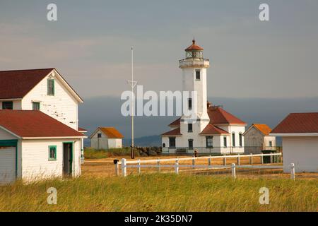 Zeigen Sie Wilson Lighthouse, Fort Worden State Park, Washington Stockfoto