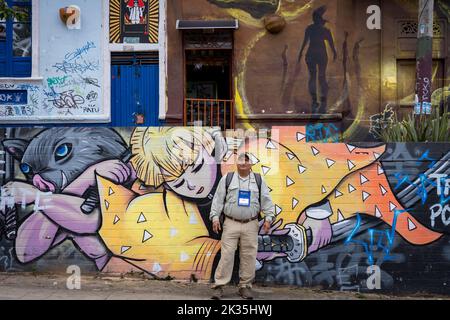 Street Art in Bogota, Kolumbien Stockfoto