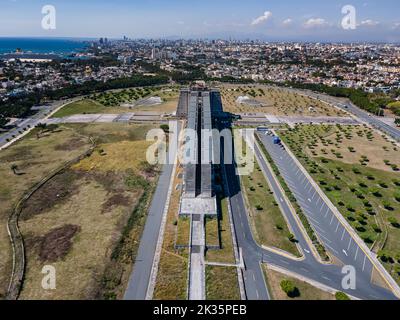 Schöne Luftaufnahme des Colon Lighthouse in Santo Domingo Dominikanische Republik Stockfoto