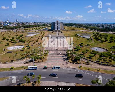 Schöne Luftaufnahme des Colon Lighthouse in Santo Domingo Dominikanische Republik Stockfoto