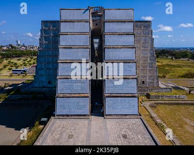 Schöne Luftaufnahme des Colon Lighthouse in Santo Domingo Dominikanische Republik Stockfoto