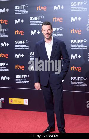 24. September 2022, Donostia / San Sebastian, Euskadi, Spanien: Daniel Grao nahm an der „Marlowe“- und Abschlussfeier des Roten Teppichs während des San Sebastian International Film Festival 70. im Kursaal Palace am 24. September 2022 in Donostia / San Sebastian, Spanien Teil (Bildquelle: © Jack Abuin/ZUMA Press Wire) Stockfoto