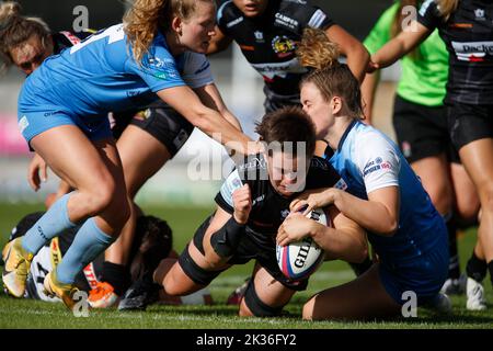 Allianz Cup der Frauen Exeter Chiefs Women gegen Worcester Warriors Women Samstag, 24. September 2022 - Sandy Park - Exeter - Vereinigtes Königreich Manhat Stockfoto