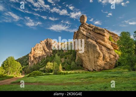 Conglomerate Rocks, Reddick Canyon, Chicken Creek Road, FR 101, San Pitch Mountains, Uinta National Forest, Utah, USA Stockfoto