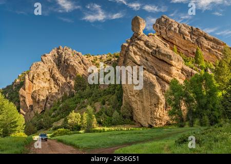 Conglomerate Rocks, Reddick Canyon, Chicken Creek Road, FR 101, San Pitch Mountains, Uinta National Forest, Utah, USA Stockfoto