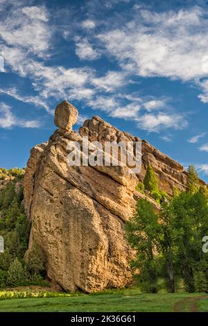 Conglomerate Rocks, Reddick Canyon, Chicken Creek Road, FR 101, San Pitch Mountains, Uinta National Forest, Utah, USA Stockfoto