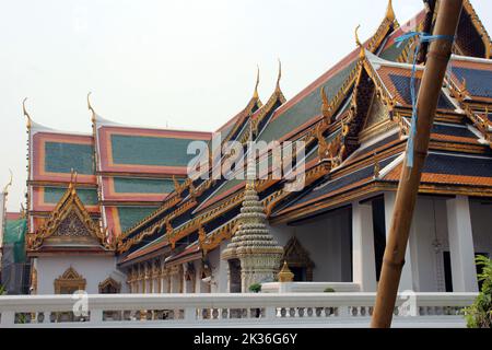 BANGKOK, THAILAND - 11. MÄRZ 2018 Grand Palace und Wat Phra Kaeo Stockfoto