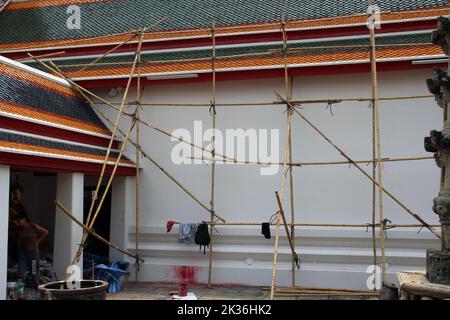 BANGKOK, THAILAND - 11. MÄRZ 2018 Wat Pho Tempel des Reclining Buddha Stockfoto