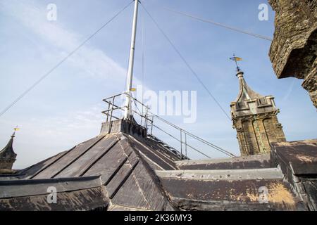 EXETER, DEVON, Großbritannien - 16. APRIL 2022 Exeter Cathedral Stockfoto