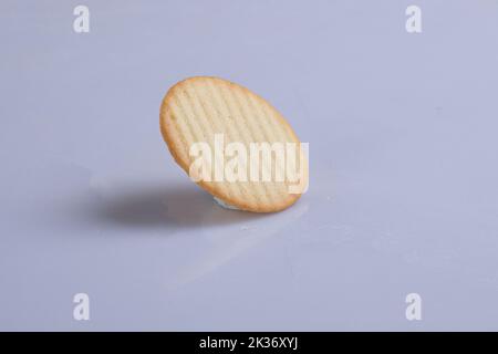 Cookies aus Weizen und können sowohl solo als auch mit Tee gegessen werden. Buttergebäck Stockfoto