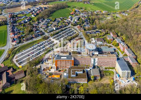 Luftaufnahme, St. Barbara-Klinik Hamm-Heessen GmbH Klinik für Innere Medizin, Neubau Neue Gehr in Heessen, Heessen, Hamm, Ruhr sind Stockfoto