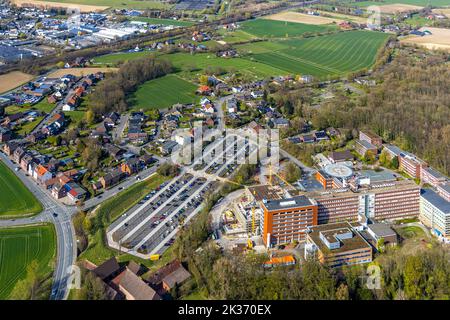 Luftaufnahme, St. Barbara-Klinik Hamm-Heessen GmbH Klinik für Innere Medizin, Neubau Neue Gehr in Heessen, Heessen, Hamm, Ruhr sind Stockfoto