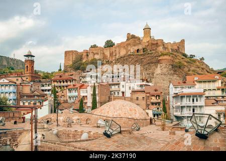 Historisches Viertel Abanotubani in Tiflis, Georgien Stockfoto