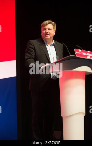 Liverpool, Großbritannien. 25.. September 2022. David Evans Generalsekretär, die Parteikonferenzen der Labour Party werden heute mit einer Hommage an die Königin der HM eröffnet, gefolgt von Reden, der MS Bank Arena Liverpool. (Terry Scott/SPP) Quelle: SPP Sport Press Foto. /Alamy Live News Stockfoto