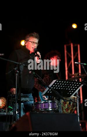 Roma, Italien. 24. September 2022. Roma Unplugged Festival in der Villa Dei Quintili und Via Appia Antica mit der P-Funkig Band, in einem Reisekonzert für die Via Appia Antica, Gegè Telesforo in der 'Impossible Tour 2022' in der Villa Dei Quintili Special Guest Arnaldo Santoro, Stimme, Matteo und Giovanni Cutello, Bläser und Trilok Gurtu. (Foto von Daniela Franceschelli/Pacific Press/Sipa USA) Quelle: SIPA USA/Alamy Live News Stockfoto