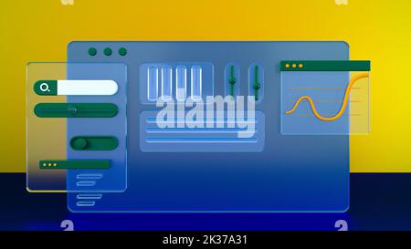Web 3D-Symbol Stockfoto
