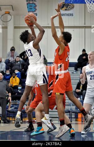 Bishop Noll gegen Lake Station 2021 High School Basketball Stockfoto