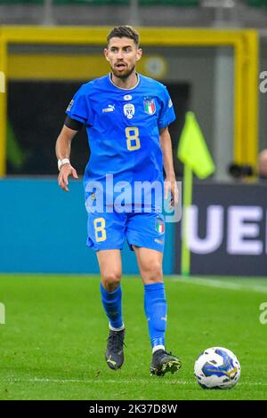 San Siro Stadium, Mailand, Italien, 23. September 2022, Italiens Jorgeinha während des Fußballspiels der UEFA Nations League zwischen Italien und England Stockfoto