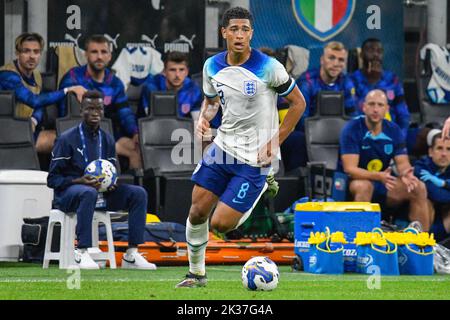 San Siro Stadium, Mailand, Italien, 23. September 2022, Der englische Jude Bellingham während des Spiels Italien gegen England - Fußball der UEFA Nations League Stockfoto