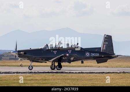 ZM329 Beechcraft T-6C Texan II Royal Air Force RAF Valley 01/09/2022 Stockfoto