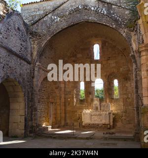 Überreste der Kirche von oradour sur glane nach dem zweiten Weltkrieg Stockfoto