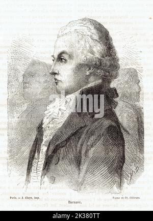 Frankreich: Antoine-Pierre-Joseph-Marie Barnave, guillotiné à Paris le 29 novembre 1793, est un homme politique francais Stockfoto