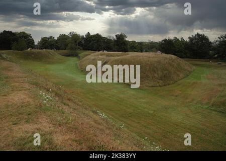 Detail der Fort Anne National Historic Site, Kanada Stockfoto