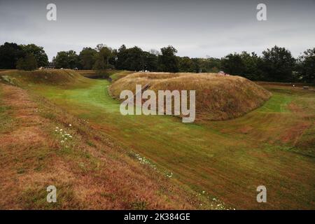 Detail der Fort Anne National Historic Site, Kanada Stockfoto