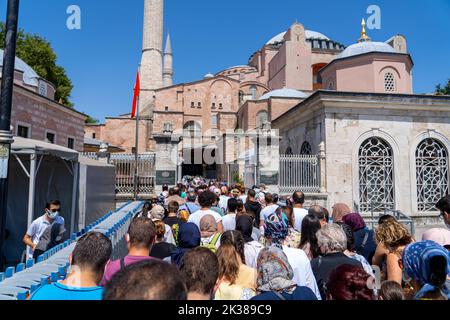 Hagia Sophia.Heilige große Moschee, und früher die Kirche der Hagia Sophia, einer der touristischen besuchten Orte Stockfoto