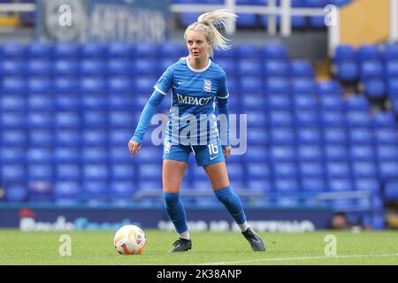 Birmingham, Großbritannien. 25. September 2022. Mollie Green #16 von Birmingham City während des Fa Women's Super League Spiels Birmingham City Women gegen Coventry United Women in St Andrews, Birmingham, Großbritannien, 25.. September 2022 (Foto von Simon Bissett/News Images) Credit: News Images LTD/Alamy Live News Stockfoto