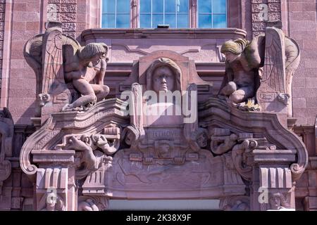 Detail Fassade, Mannheimer Rosengarten Konzerthalle und Kongresszentrum in Mannheim, Deutschland Stockfoto