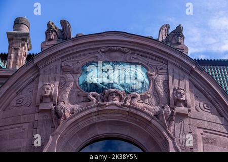 Detail Fassade, Mannheimer Rosengarten Konzerthalle und Kongresszentrum in Mannheim, Deutschland Stockfoto