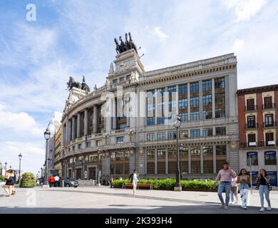 Madrid, Spanien, September 2022. Außenansicht der Abteilung für Umwelt, Wohnen und Landwirtschaft Palast in der Innenstadt Stockfoto