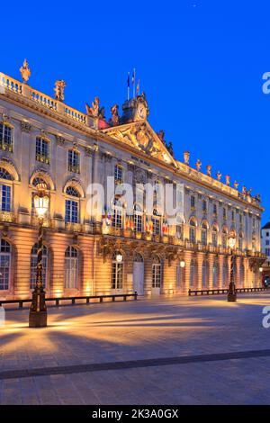 Das Rathaus aus dem 18.. Jahrhundert am Place Stanislas von Nancy (Meurthe-et-Moselle), Frankreich Stockfoto