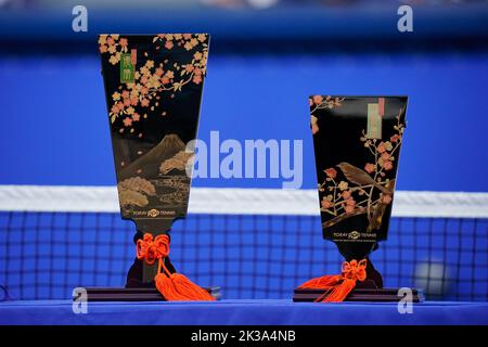 Tokio, Japan. 25. September 2022. General View, 25. September 2022 - Tennis : Doppel-Siegerehrung im Ariake Colosseum während DER TORAY PAN PACIFIC OPEN TENNIS 2022 in Tokio, Japan. Quelle: SportsPressJP/AFLO/Alamy Live News Stockfoto